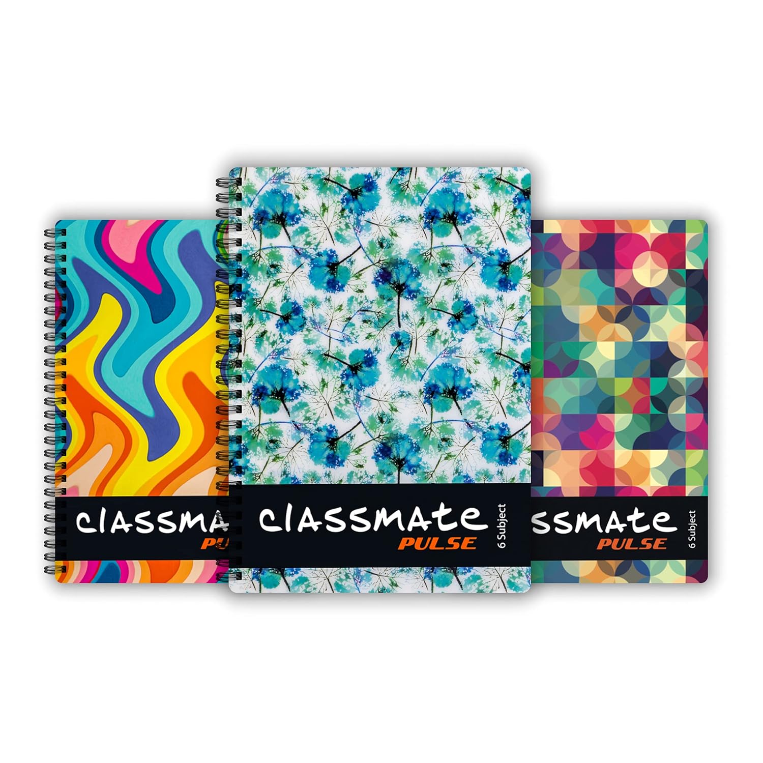 Classmate Pulse 6 Subject– Spiral, Single Line 302 Pages, 26.7x 20.3cm - New